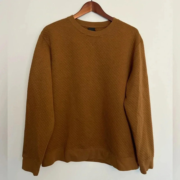 H&M brown  men quilted sweater size large - Picture 2 of 7